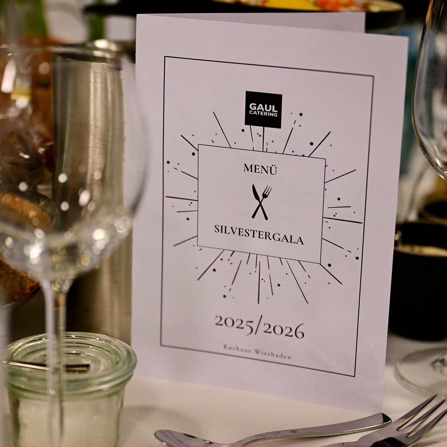 Exklusives 5-Gänge-Dinner am Silvesterabend im Kurhaus Wiesbaden